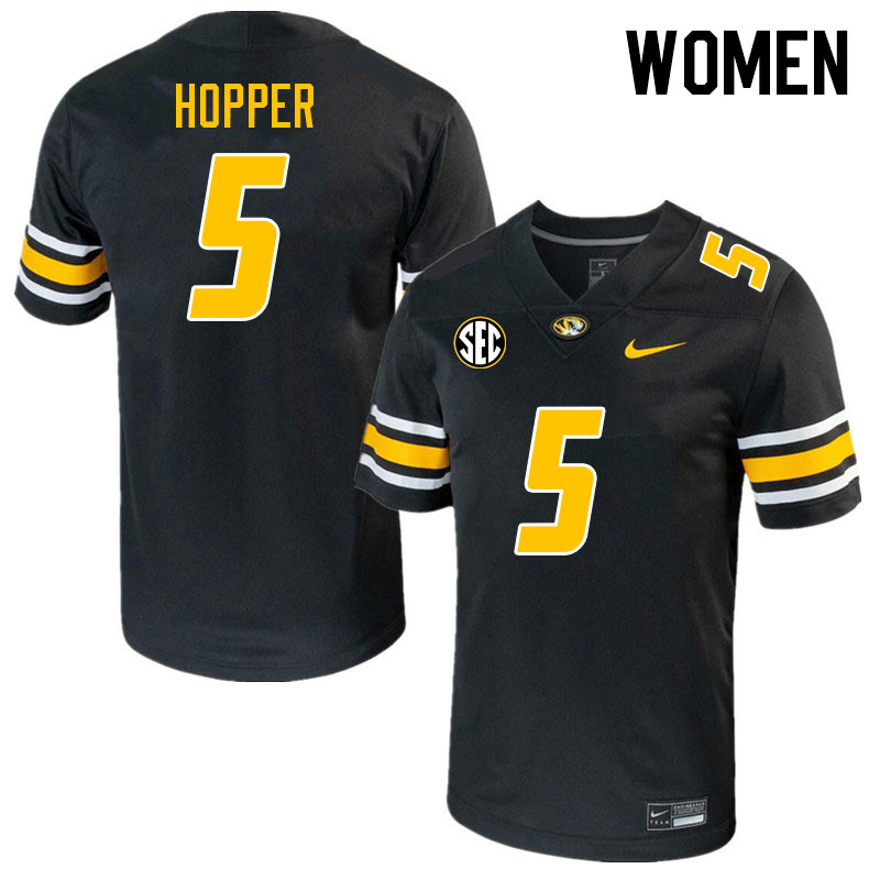Women #5 Tyrone Hopper Missouri Tigers College 2023 Football Stitched Jerseys Sale-Black - Click Image to Close